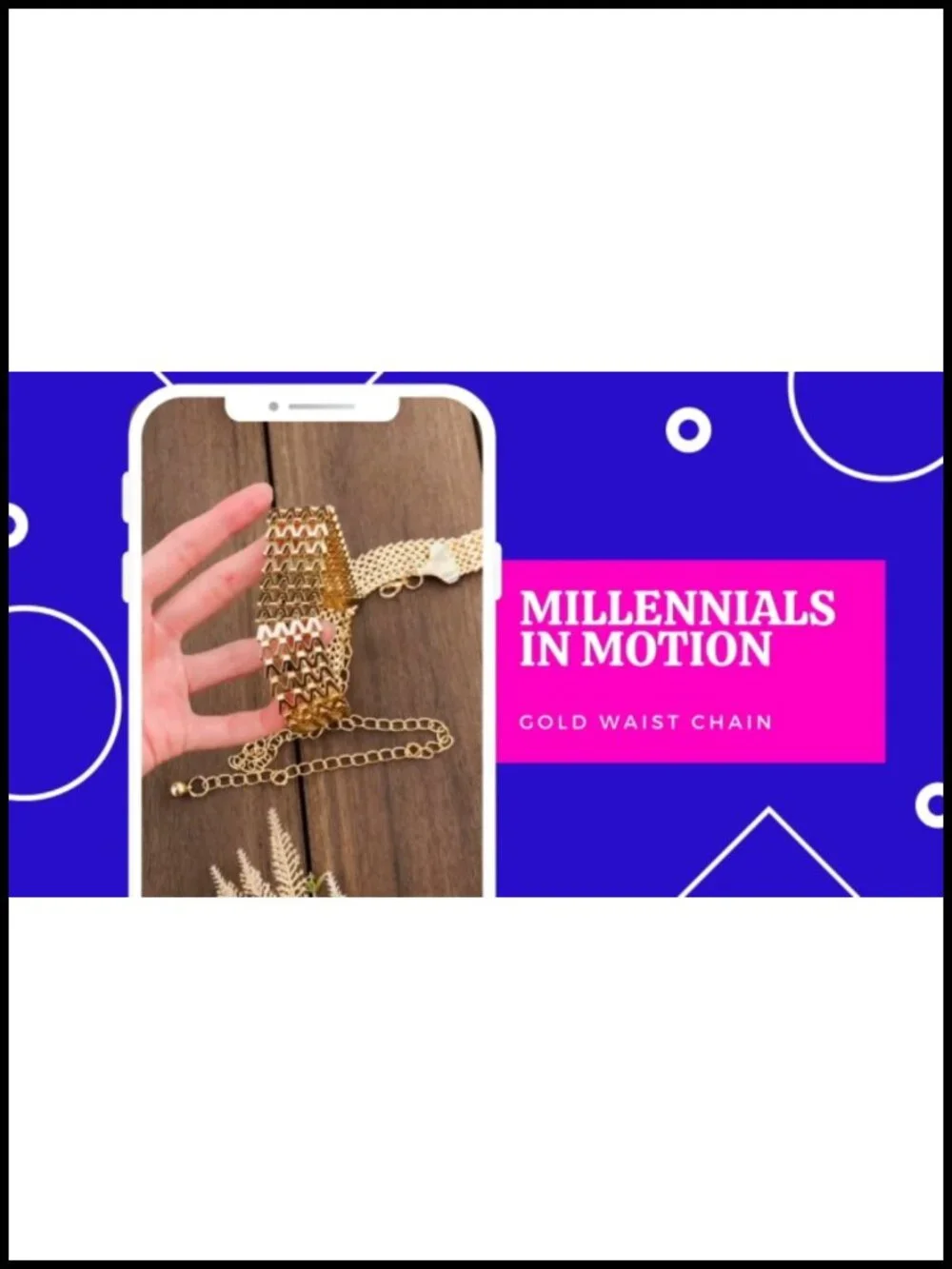 Designer Gold Waist Chain Belt - Adjustable